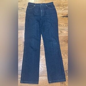 Escada. Dark Denim Straight Leg Jeans. Size 28.